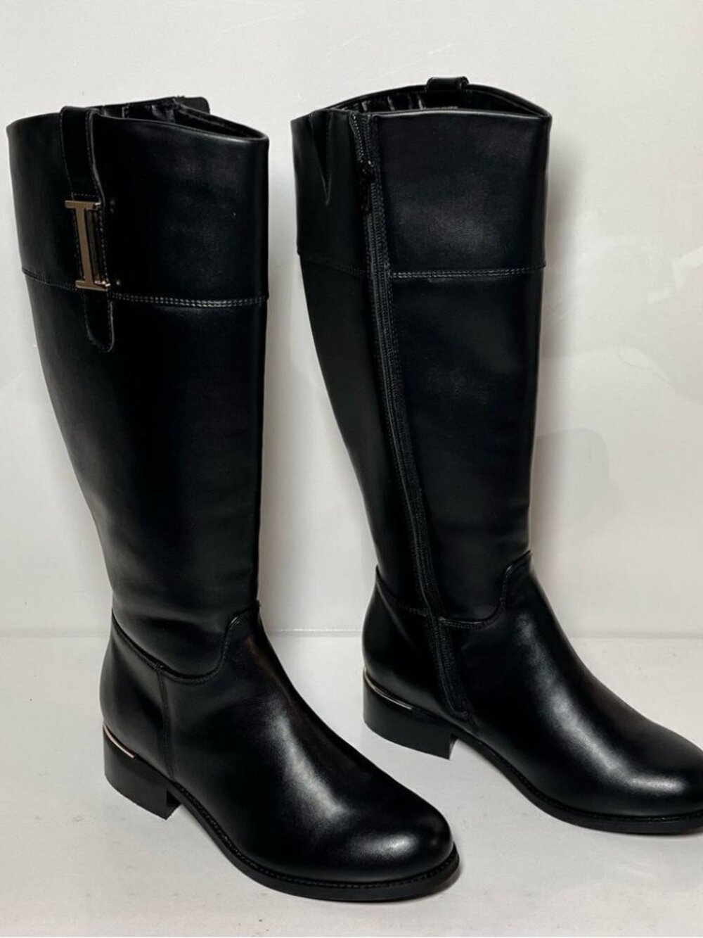 Isaac Mizrahi Live! Wide Calf Faux Leather Riding Boots